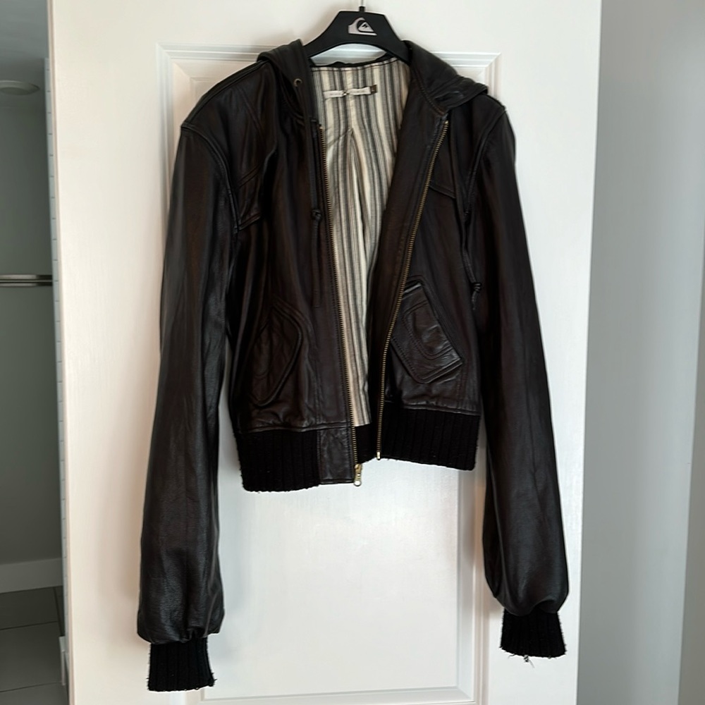 Mike & Chris black leather jacket size L
